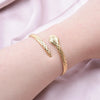 Hollow Love Heart Leaf Open Adjustable Bangle Bracelets For Women Men Accessories Snake Wrist Jewelry Stainless Steel Bracelet - Image 5