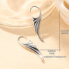 Simple Silver Color Metal Geometry Carving Wing Dangle Earrings for Women Jewelry - Image 6