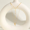 Beaded Long Chain Y Shape Necklace For Women, Minimalist Drop Bar Pendant Choker Necklaces, Clavicle Chain Jewelry - Image 3
