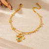 Stainless Steel Color Zircon Heart Double-layer Anklets For Women Foot Chains Jewelry Gift - Image 4