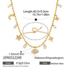 Zircon Eye Star Moon Pendant Necklace For Women Gold Pvd Plated Stainless Steel Party Necklace Jewelry - Image 7