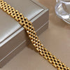 Five Layer Stainless Steel Chain Bracelet with Two Tone Links and 10 mm Width - Image 3
