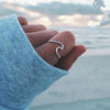 Women Stainless Steel Wave Ring Minimalist Statement Daily Beach Party Finger Jewelry - Image 4