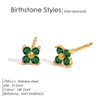 Dainty Flower Stainless Steel Butterfly Stud Earrings for Women Cartilage Ear Ring Cute Zircon Gold Color Clover Jewelry - Image 10