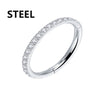 Hinged Stainless Steel Segment Piercing Ring with Stone Detail in 6 mm to 14 mm Sizes - Image 9