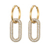 Classic Stainless Steel Ear Buckle For Women Gold Silver Color Big Oval Rectangle Hoop Huggie Punk Hip Hop Jewelry Gift - Image 10