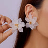 Elegant Baroque Imitation Pearl White Flower Drop Earrings for Women Dainty Dangle Earrings Banquet Party Jewelry Gift - Image 10