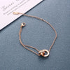 Classic Charm Full Zircon Roman Numeral Double Rings Cross Bracelet for Women Stainless Steel Colorfast Bangle Jewelry - Image 4