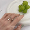 Pleated Open Heart Ring with Sculptural Band - Image 3