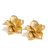 Stainless Steel Metal Flower Stud Earrings Pvd Plated Charm Statement Jewelry Accessories Gift - Image 7