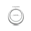 Smooth Hinged Hoop Clicker in 316L Stainless Steel for Nose Septum and Cartilage - Image 11