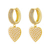 Pearl Heart Hoop earrings 4 lines Cubic zirconia women huggie earrings Sweet Bow drop earrings - Image 8