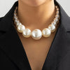 French Vintage Bohemian Big Beads Pearl Choker Necklace For Women Girls Bride Clavicle Chain Necklace Jewelry - Image 7