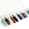Point Pillar Bullet Hexagonal Column Necklace Stone Quartz Crystal Chakra Pendant Necklace for Women Men with Chain - Image 3