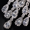 Stonefans Square Crystal Large Tassel Earrings Water Drop Decoration Women Exaggerated Pendant Earring Wedding Jewelry