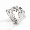 Irregular Wide Cuff Bracelet with Polished Metal Finish - Image 5