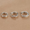 3PCS Stainless Steel Round Circle Hoop Earrings Set for Women Simple Huggies Zircon Twists Earring Cartilage Piercing Jewelry - Image 5