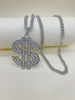 Playing Card and Dollar Sign Pendant Necklace Hip Hop Style 60cm - Image 7