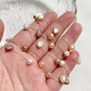 Pearl Bead Chain in Necklace or Bracelet Length with White Pink or Purple Accents - Image 5