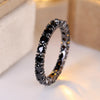Female Black Round Zircon Stone Wedding Jewelry Promise Love Engagement Rings For Women - Image 1