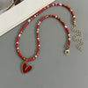 Fresh Color Handmade Choker Necklace for Women Girl Rice Beads With Love Heart Pendant Necklace Wedding Party Jewelry - Image 8