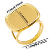 6Pcs Stainless Steel Gold Plated Irregular Blank Base Cabochon Open Rings Punk Geometric Men Party Chunky Jewelry - Image 32