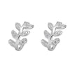 Silver Ear Cuff For Women Zircon Clip On leaf Earrings Gold earcuff Without Piercing Earrings Jewelry - Image 6