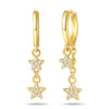 Silver Star Moon Bee Golden Earring For Women Sparkling Zircon Wedding Engagement Jewelry Gift - Image 31