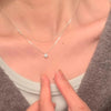 Silver Double Necklace Personality Charm Women's Pendant Simple Style Choker Birthday Gift Jewelry - Image 6