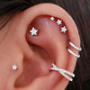 Helix Piercing Star Earrings Women 1pc Zircon Lobe Rook Piercing Tragus Daith Cartilage Ear Jewelry Body Accessories - Image 2