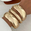 Glossy Metal Stacking Bangle Set 3 Pieces - Image 1
