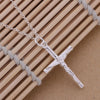 Silver Necklace Pendant Chain Cross For Women Jewelry Party Wedding Accessories Gifts - Image 5