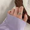 Silver Open Retro Ring For Women Geometric Punk Asymmetric Jewelry Gift - Image 22