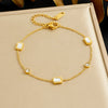 316L Stainless Steel Golden Heart Geometry Zircon Minimalist Series Bracelet Lady Wrist Chain Jewelry - Image 13