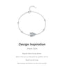 MODIAN 925 Sterling Silver Hearts & Rectangle Emerald Cut Zirconia Wedding Bracelets Classic Romantic Jewelry For Women Gifts