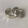 Silver Unique Oval Big Simple Ring For Women Jewelry Finger Adjustable Open Vintage Ring For Party Birthday Gift - Image 9