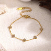 Gold Color Flower Zircon Bracelet Stainless Steel Jewelry for Women, Gift Party Bangles Accessories - Image 7