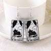Rectangular Double Sided Tarot Cat Acrylic Earrings Halloween Magic Divination Animals Epoxy Pendant Earring for Women Jewelry - Image 21