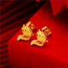 Aniid Flower Earrings Gold Color Stud Earrings for Women Nigerian Earrings Party Wedding Jewelry Gift - Image 2