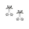 Dangle Cat Earrings with Layered Kitten Charms - Image 4