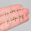 1PC 316L Steel Zircon Corss Cz Barbell Earrings Corss Helix Ear Cartilage Tragus Daith Piercing Body Jewelry 20G - Image 3
