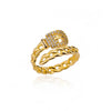 Zircon Double Star Rings For Women Gold Color Stainless Steel Opening Stars Finger Ring Wedding Party Aesthetic Jewelry Gift - Image 10