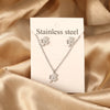 Love Heart Pendant Necklaces For Women Stainless Steel No Fade 2 Pieces Jewelry Wedding Party Gifts Gold Color - Image 8