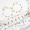 1 Piece 304 Stainless Steel Link Cable Chain Anklet Multicolor Rhinestone For Women Party Bracelets Gift 22cm(8.7") long - Image 3