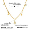 Zircon Droplet Pendant Necklace Ring Bracelet Earrings Set For Women Gold Pvd Plated Stainless Steel Jewelry - Image 10