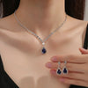 3 Wedding Season Women's Droplet Necklace and Earring Set Banquet Party Accessories 4055 - Image 2