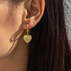 Gold Plated Vintage Wedding Couple Jewelry Earrings Stainless Steel Geometric Heart-shaped Pendant Earrings for Women Gifts - Image 6