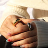 Stainless Steel Jewelry Court Shape Plain Ring Simple Commute Style Chunky Dome Rings For Women Size 6 7 8 9 - Image 6