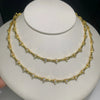 Selling Women Jewelry Set Gold Color CZ Tear Drop Dog Bone Charm Link Chain Choker Necklace Bracelet - Image 5