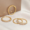 4pcs Gold Plated Stacking Rings with Shining Zirconia ForWeddings, Parties, and Everyday Wear - Image 6